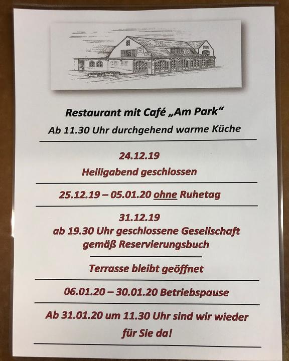 Restaurant mit Cafe Am Park