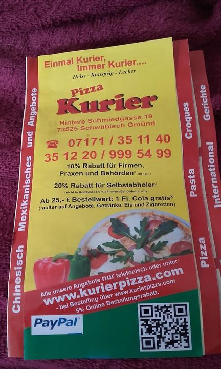 Pizza Kurier und -Heimservice